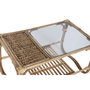 DKD Home Decor Mesa de Centro de Ratán y Bambú Natural