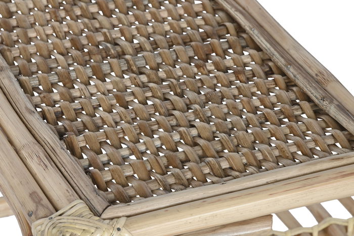 DKD Home Decor Mesa Centro Tropical Natural Ratán Bambú 46 x 40 x 76 cm