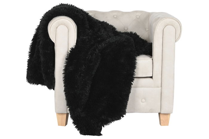 DKD Home Decor Manta average3 23 Urban Negro 170 x 130 cm (2 Unidades)