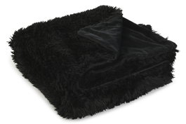 DKD Home Decor Manta para Sofá de Poliéster 130x170 cm Negro