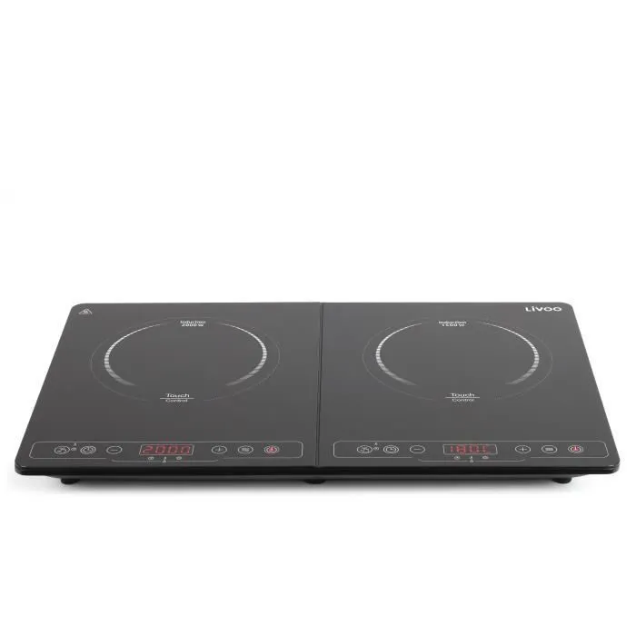 Livoo DOC236 Placa de inducción doble - 22cm - 60° a 240° C - Negro