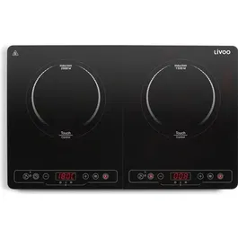 Livoo DOC236 Placa de inducción doble - 22cm - 60° a 240° C - Negro