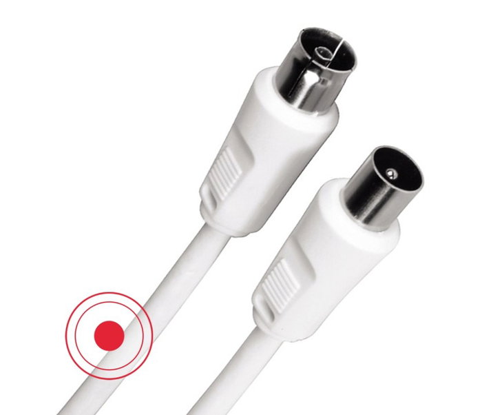 Hama Cable antena cable m-h 75db 3m blanco s/b Hama Cable antena cable m-h 75db 3m blanco s/b