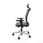 PIQUERAS Y CRESPO Silla de oficina Haches con mecanismo Sincro/Traslack, Gris