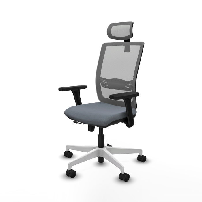 PIQUERAS Y CRESPO Silla de oficina Haches con mecanismo Sincro/Traslack, Gris