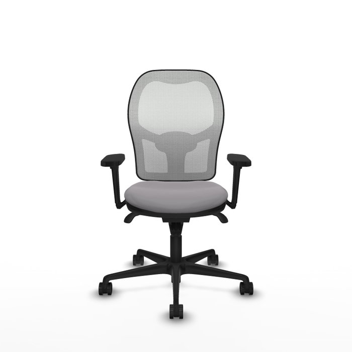 PIQUERAS Y CRESPO Silla de oficina Jorquera con mecanismo Sincro, Gris y Blanco