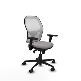 PIQUERAS Y CRESPO Silla de oficina Jorquera con mecanismo Sincro, Gris y Blanco