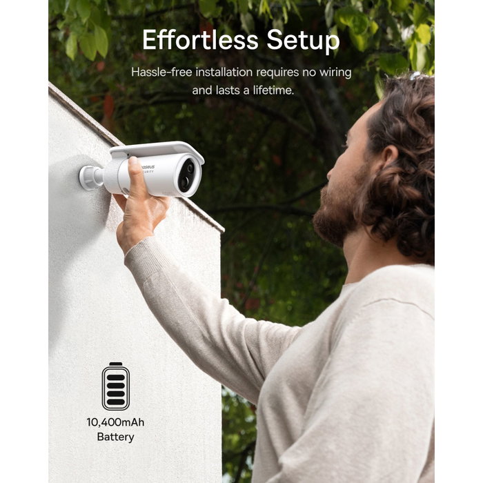 Baseus Security S1 Cámara de Vigilancia Exterior 2K Blanco