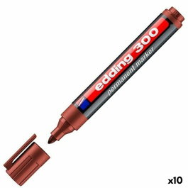 Edding Marcador Permanente 300 Marrón (Set de 10)
