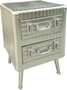 DKD Home Decor Mesita de Noche Vintage Plateado 39x63x46 cm