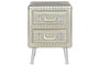 DKD Home Decor Mesita de Noche Vintage Plateado 39x63x46 cm