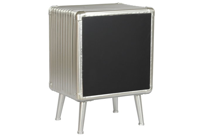 DKD Home Decor Mesita de Noche Vintage Plateado 39x63x46 cm