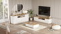 Hanah Home FR18-AW Conjunto Muebles Salón Tablero Melamina 18mm Pino Atlántico Blanco Mueble TV 180cm Mesa Centro 90cm Consola