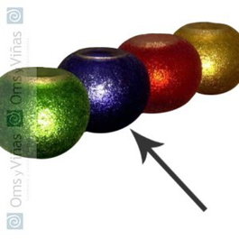 Impulse Tivoli Candelabro Azul de Vidrio - 10 cm Alto, 13 cm Diámetro