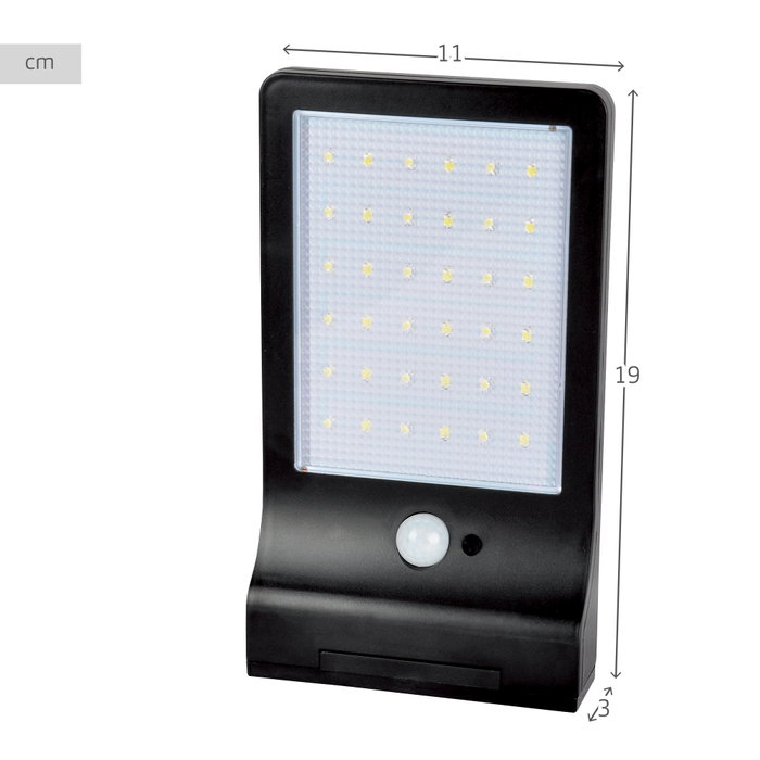 Aktive Tech Foco solar de pared con sensor de movimiento y 36 LED