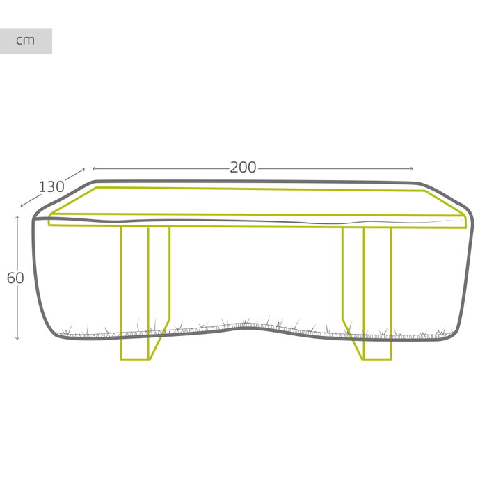 AKTIVE Funda Protectora para Mesa 200x130 cm