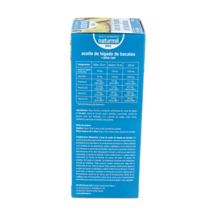 Naturmil Aceite de Hígado de Bacalao con Jalea Real Plus 500 ml Naturmil Aceite de Hígado de Bacalao con Jalea Real Plus 500 ml