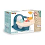 Smoby 2 en 1 Pequeño Asiento de Baño para Bebé Ajustable con Mesa de Actividades, Fijación por Ventosa, para Superficies Lisas - Azul