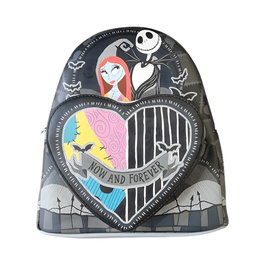 Loungefly Mochila Corazón Partido Jack y Sally Pesadilla antes de Navidad 26cm