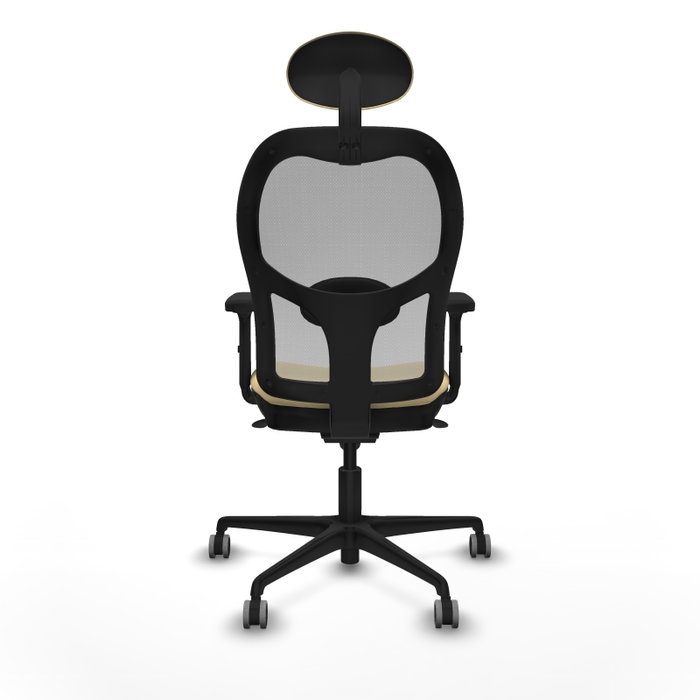 PIQUERAS Y CRESPO Silla de oficina Jorquera con mecanismo Sincro, Crema y Gris
