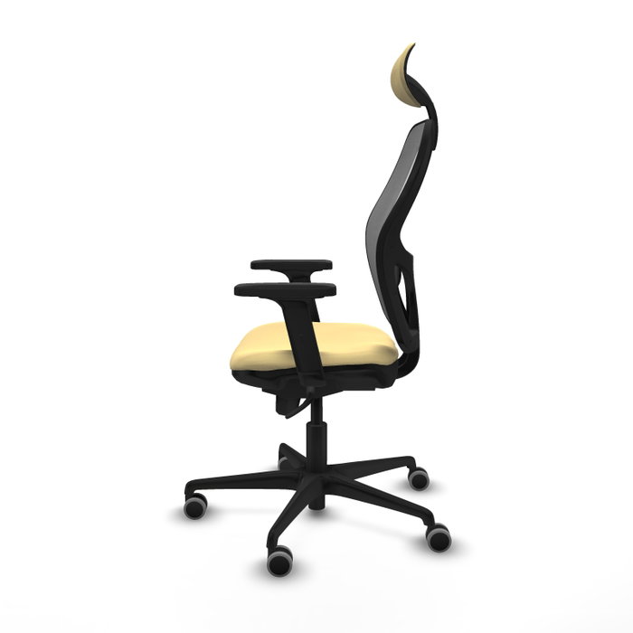 PIQUERAS Y CRESPO Silla de oficina Jorquera con mecanismo Sincro, Crema y Gris