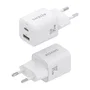 Aisens Cargador GaN 35W con 2 Puertos USB-C y USB-A, Blanco