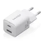 Aisens Cargador GaN 35W con 2 Puertos USB-C y USB-A, Blanco
