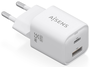 Aisens Cargador GaN 35W con 2 Puertos USB-C y USB-A, Blanco