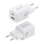 Aisens Cargador GaN 35W con USB-C y USB-A Blanco