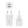 Aisens Cargador GaN 35W con 2 Puertos USB-C y USB-A, Blanco