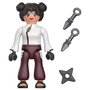 Playmobil Naruto Shippuden Figura de Personaje Tenten con Kunai y Estrella Arrojadiza para Fans del Anime