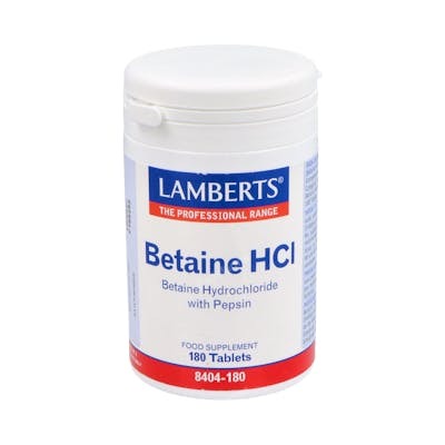 Lamberts Betaína HCL con Pepsina 180 tabletas