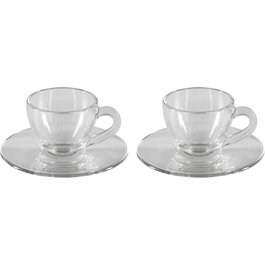 Bialetti Moka-Tassen Set Glas ISTITUZIONALE con 2 tazas
