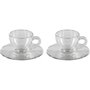 Bialetti Set de 2 tazas de espresso ISTITUZIONALE de vidrio con platos