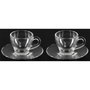 Bialetti Set de 2 tazas de espresso ISTITUZIONALE de vidrio con platos