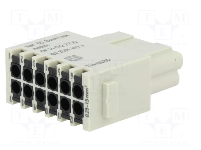 HARTING Han DD Quick-Lock módulo hembra de 12 pines
