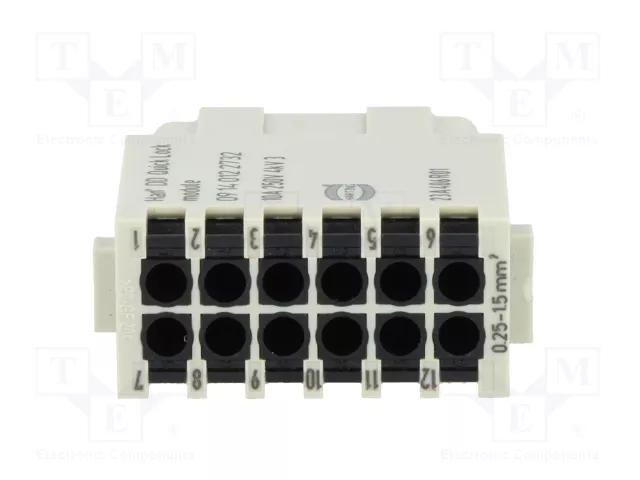 HARTING Han DD Quick-Lock módulo hembra de 12 pines