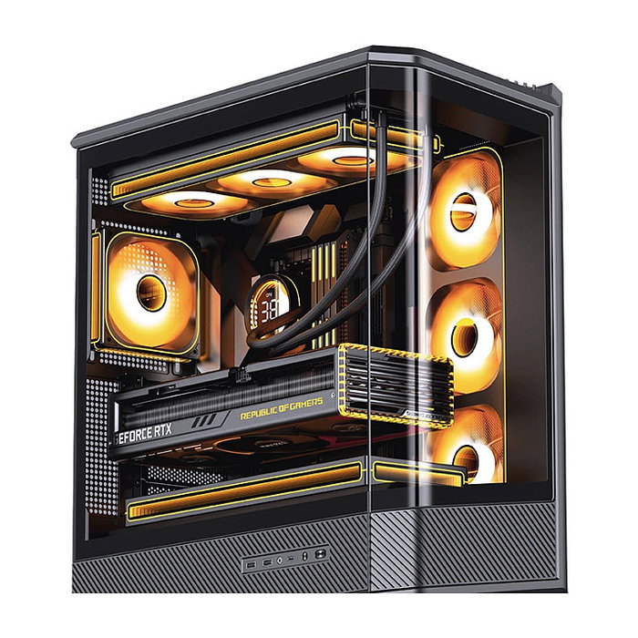 Jonsbo D400 Midi Tower ATX con Vidrio Templado - negro