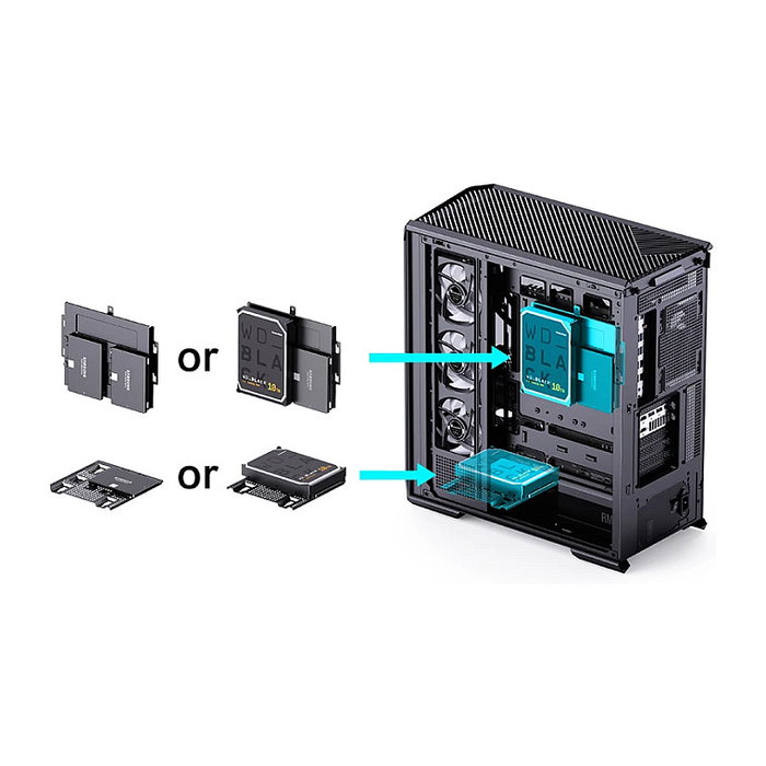 Jonsbo D400 Midi Tower ATX con Vidrio Templado - negro