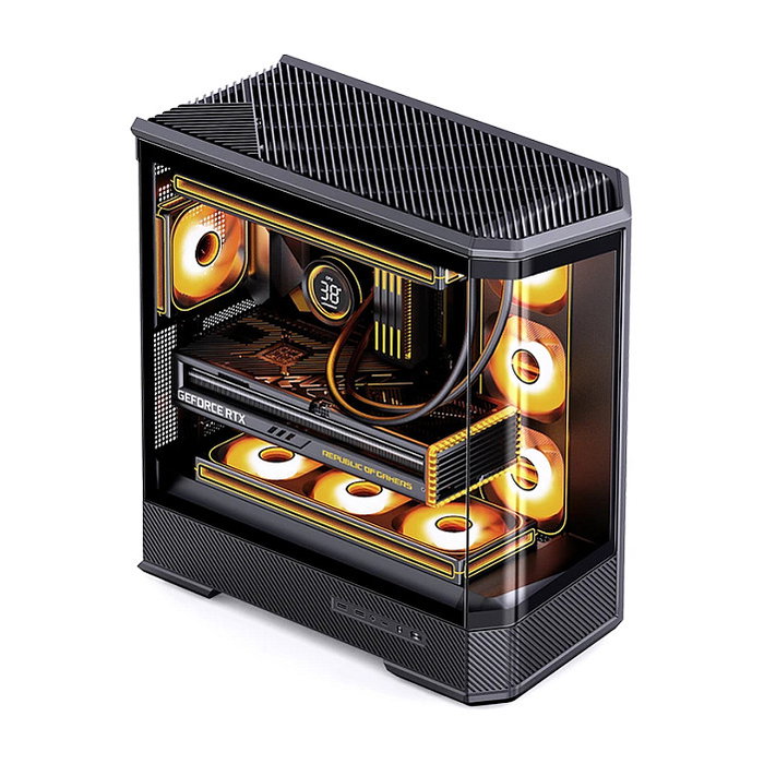 Jonsbo D400 Midi Tower ATX con Vidrio Templado - negro