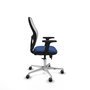 PIQUERAS Y CRESPO Silla de oficina Jorquera con mecanismo Sincro/Traslack, Azul marino y Blanco