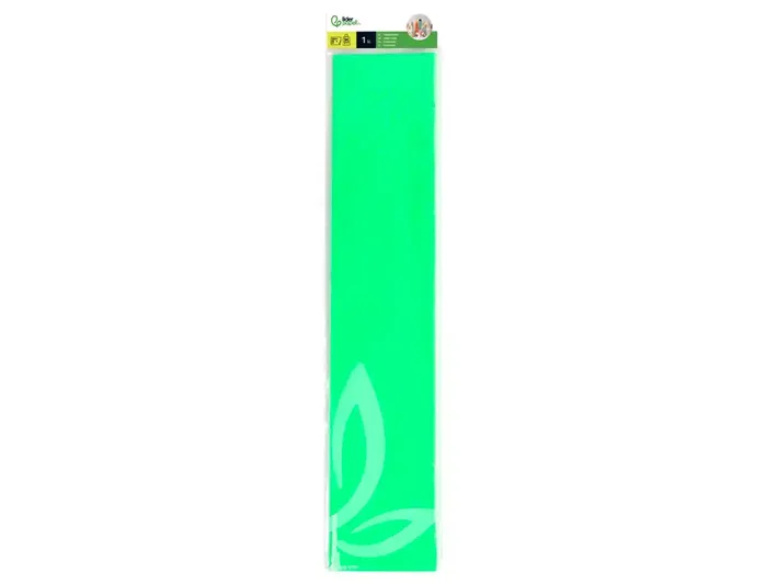 Liderpapel Papel crespón Verde fluorescente 50 cm x 2,5 m