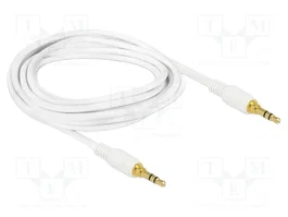 DeLOCK 85550 Cable de audio 3,5 mm macho a macho de 2 m blanco