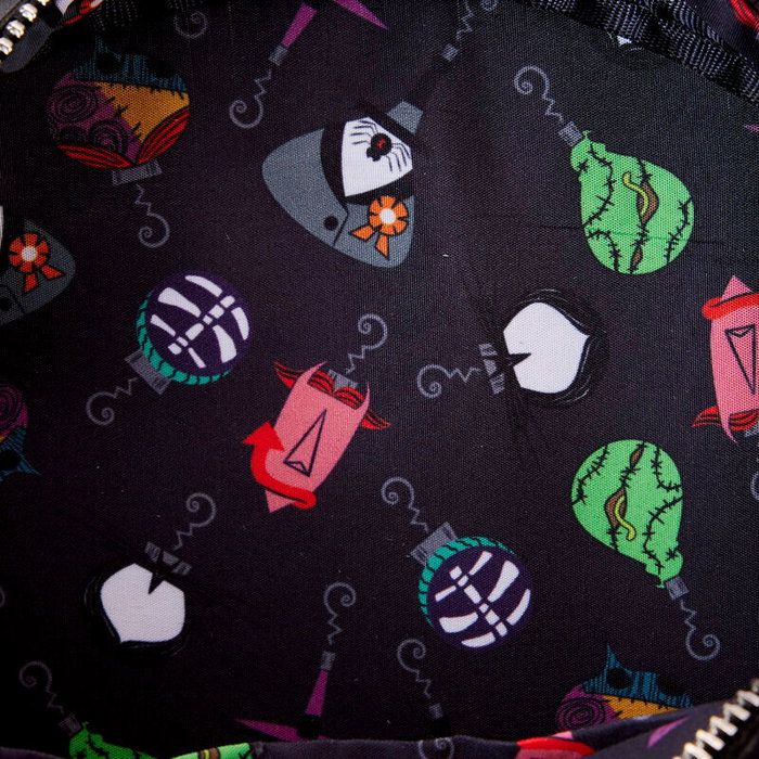 Loungefly Nightmare Before Christmas Bolso Guirnalda Luces Pesadilla Antes de Navidad Disney Cuero Vegano 22.5x22.5x7.5cm