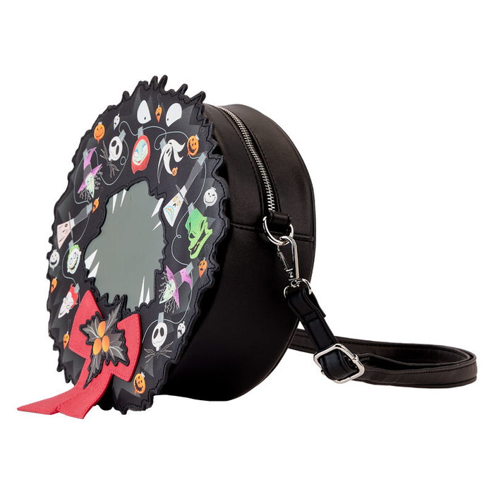 Loungefly Nightmare Before Christmas Bolso Guirnalda Luces Pesadilla Antes de Navidad Disney Cuero Vegano 22.5x22.5x7.5cm