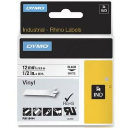 DYMO RHINO Cinta ID1-12 Negro/blanco vinilo