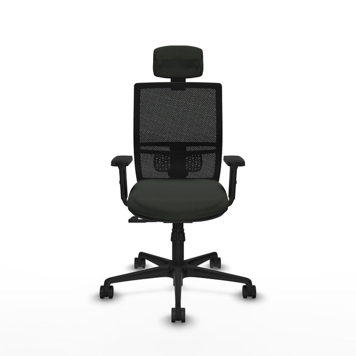 PIQUERAS Y CRESPO Silla de oficina Yunquera con mecanismo Sincro, Negro