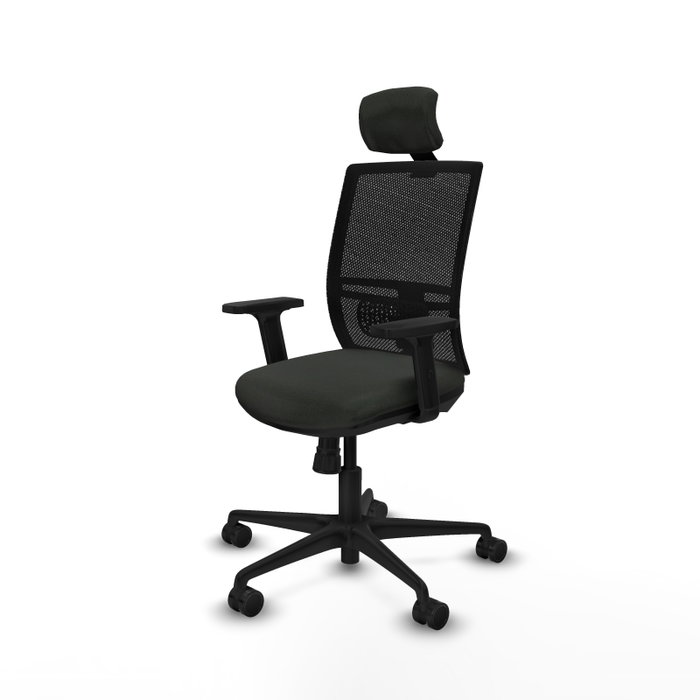 PIQUERAS Y CRESPO Silla de oficina Yunquera con mecanismo Sincro, Negro