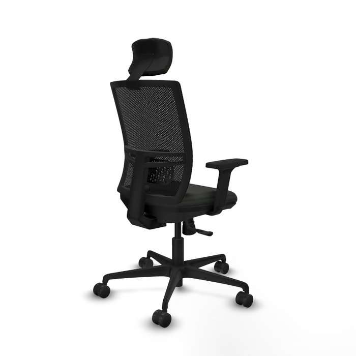 PIQUERAS Y CRESPO Silla de oficina Yunquera con mecanismo Sincro, Negro