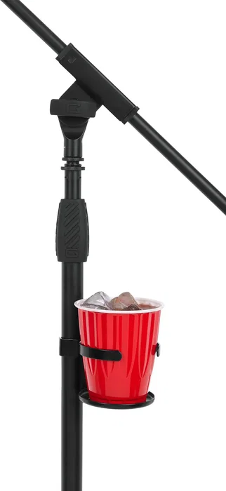 FRAMEWORKS Soporte Individual para Micrófono o Copa - Portavasos Negro de Acero para Montar